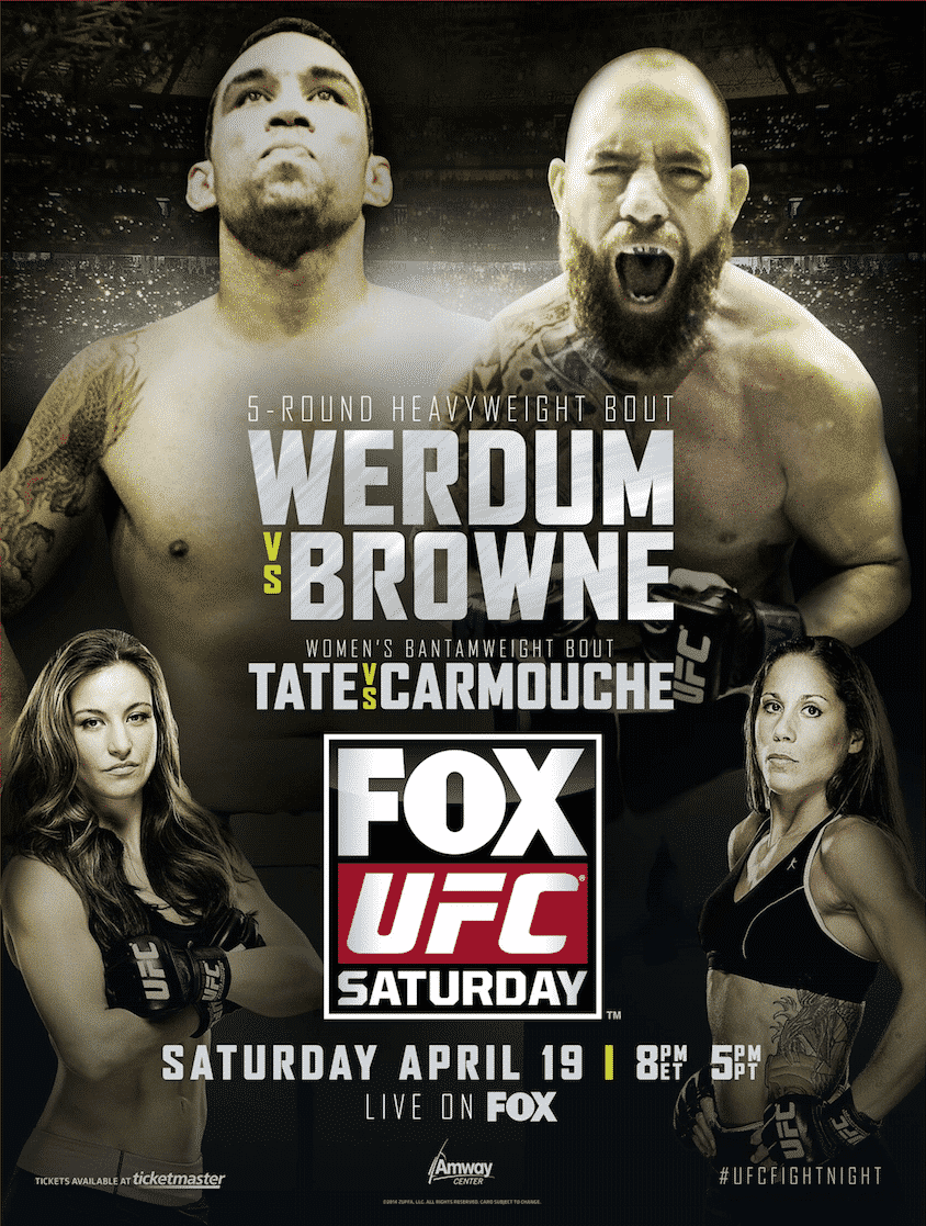 UFC on Fox 11 Werdum vs. Browne Cobertura, apuestas y resultados