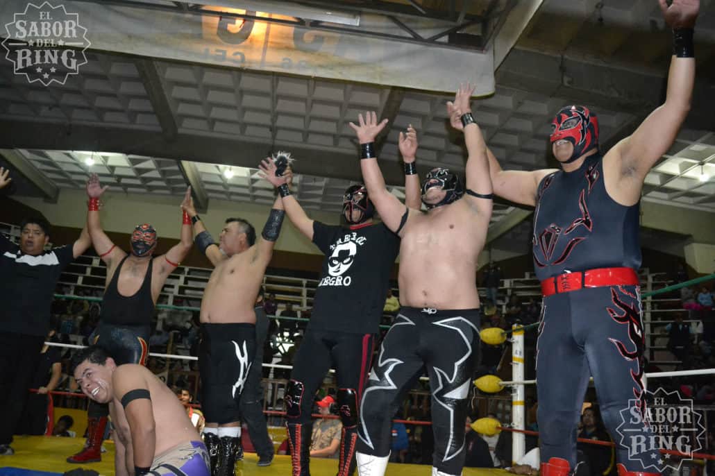 Capitán Furia, Break Demon, Trébol Negro, Maligno, Gran Amenaza en la Arena Coliseo de San Luis Potosí // Foto: @ElMemoPacheco