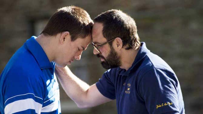 La lucha llega a los #Oscars2015 con 'Foxcatcher' 2 Channing Tatum como Mark Schultz y Mark Ruffalo como Dave Schultz en ‘Foxcatcher’. Photo by Scott Garfield – © Fair Hill, LLC.