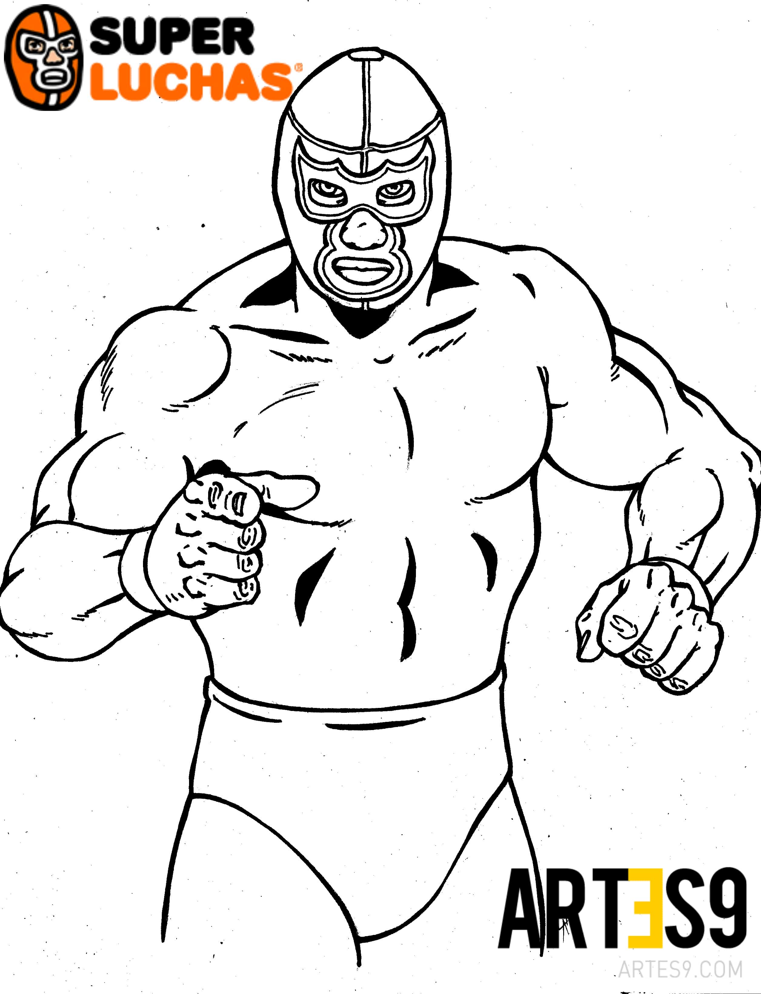 Dibujos Para Colorear De Luchadores Dela Aaa Historia Del Luchador De