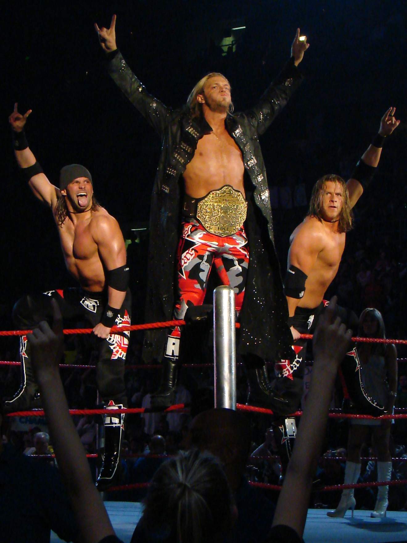 Edge, Curt Hawkins y Zack Ryder (La Familia) / Photo by Mshake3 - Creative Commons License