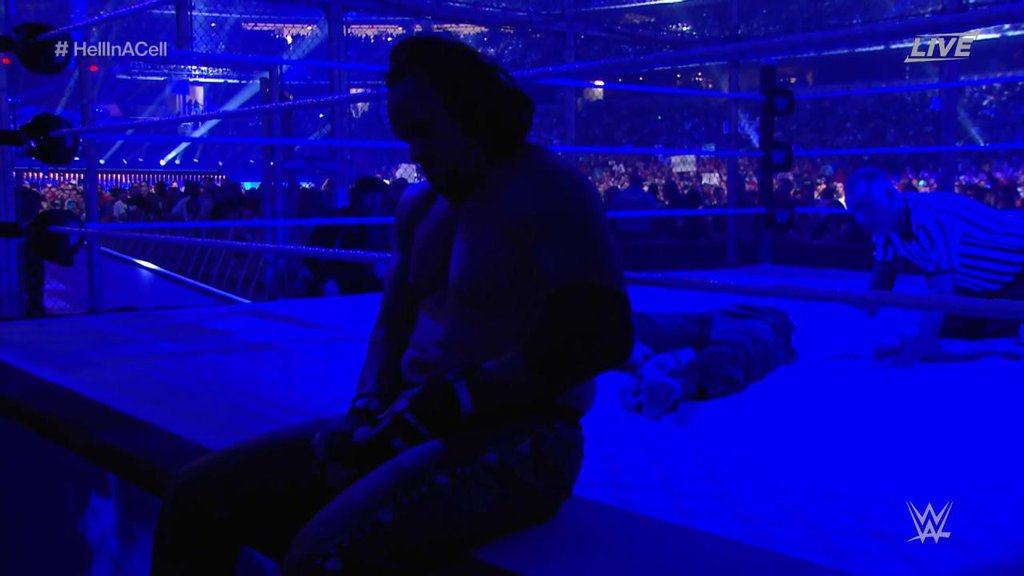 The Undertaker dice que en WrestleMania 32 fue su última lucha 2 The Undertaker se quita sus Guantes tras ganar a Shane McMahon en un Hell in a Cell Match en WWE WrestleMania 32 (03/04/2016) / Twitter.com/WWEUniverse