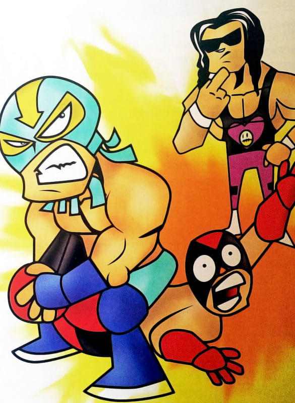 Cuando Konnan le enseñó a Bret Hart a aplicar el Sharpshooter 4 Súper Luchas Gráfico #9 (13 de marzo de 2006) / Arte: Rafael Pantoja.