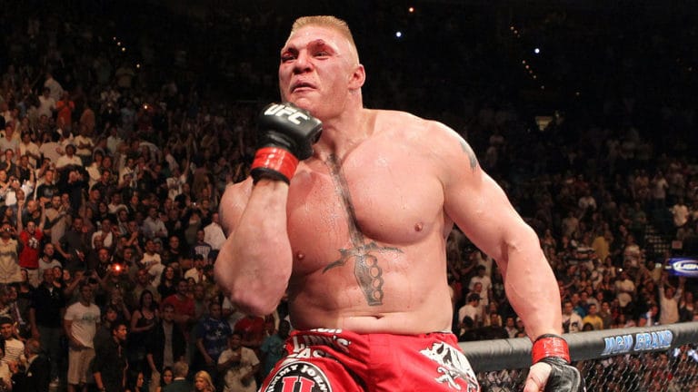 Brock Lesnar tras derrotar a Shane Carwin en UFC 116 (03/07/2016) / UFC©