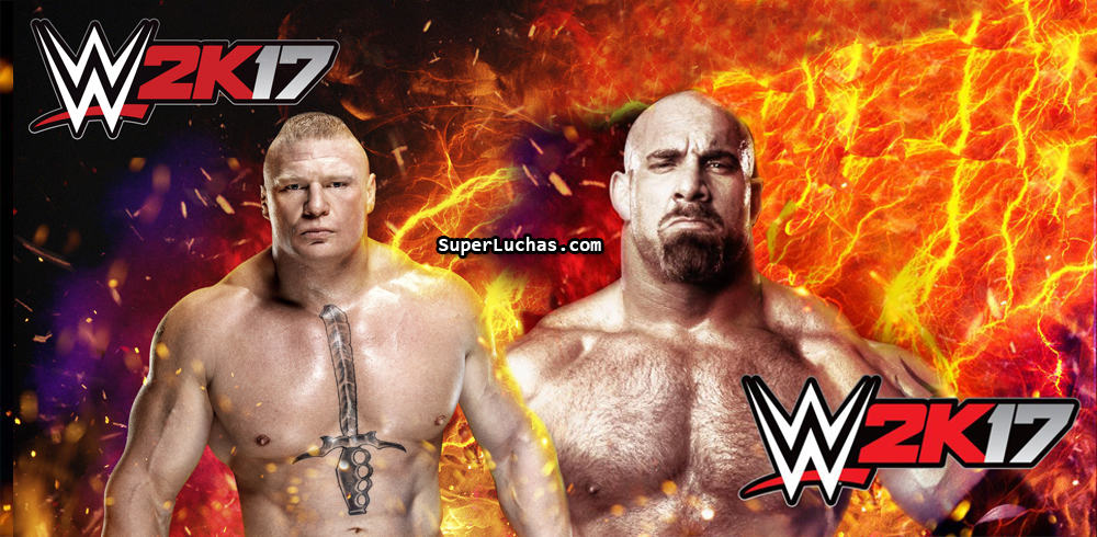 Brock Lesnar y Goldberg en el videojuego "WWE2K17" / SÚPER LUCHAS - SuperLuchas.com