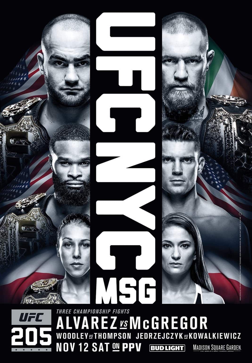 UFC 205: Álvarez vs. McGregor (12/11/2016) - ¡Historia en La Gran Manzana! 2 Póster Oficial de UFC 205: Alvarez vs. McGregor