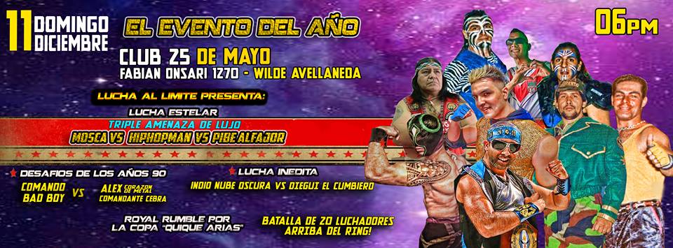 Lucha al Límite Copa Quique Arias (Club 25 de May, Buenos Aires - Argentina- 11/12/3016)
