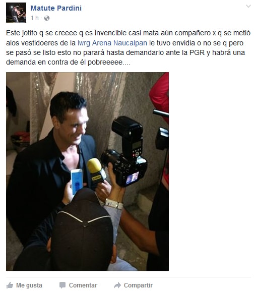 Oficial AK-47 denuncia agresión de Alberto el Patrón (Alberto del Río, exWWE) a Rafy de Las Tortugas Ninja