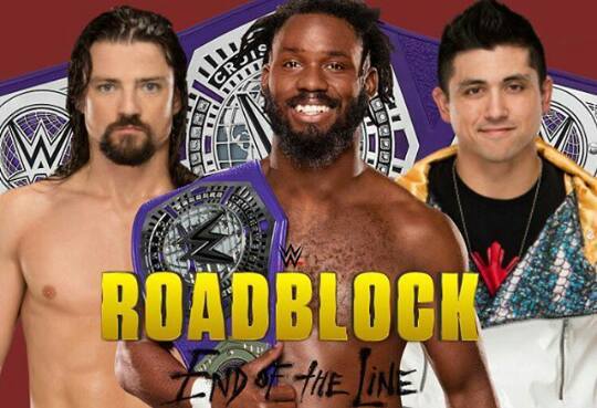 Triple Amenaza por el Campeonato Crucero WWE en Roadblock 2016 2 Rich Swann, TJ Perkins y The Brian Kendrick en Triple Amenaza por el Campeonato Crucero WWE en Roadblock 2016 / Facebook.com/four3four.com