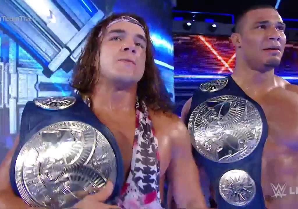The American Alpha (Chad Gale y Jason Jordan) son los NUEVOS Campeones en Pareja SmackDown (27/12/2016) / Twitter.com/WWE