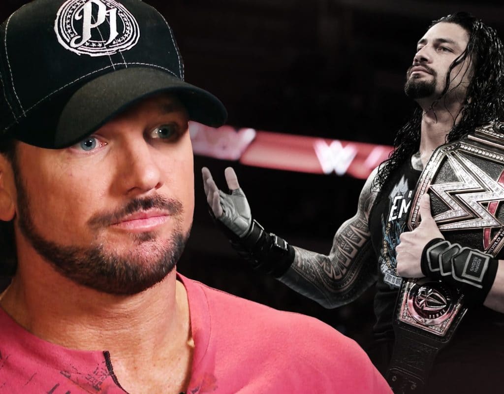 AJ Styles y Roman Reigns como WWE World Heavyweight Champion (2016) / WWE©