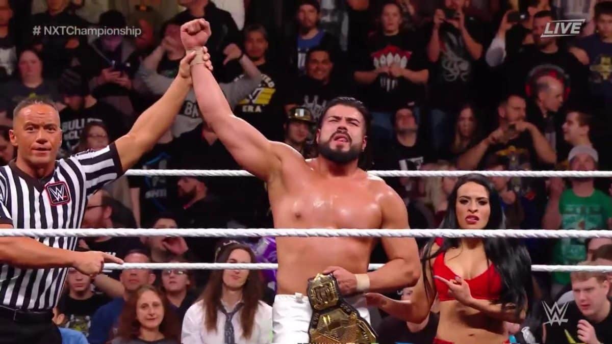 "Cien" Almas vs. Gargano es el listón para el resto de 2018 en WWE 3 Andrade Cien Almas, junto a Zelina Vega, tras retener el Campeonato NXT ante Johnny Gargano en WWE NXT TakeOver: Philadelphia (27/01/2018) / WWE©
