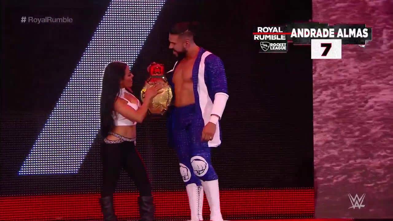Andrade Cien Almas Debut En Royal Rumble Superluchas El Campeon NXT Andrade Cien Almas Debuta Junto A Zelina Vega En El Elenco Principal De WWE Durante El WWE Royal Rumble 2018 28.01.2018 WWE 