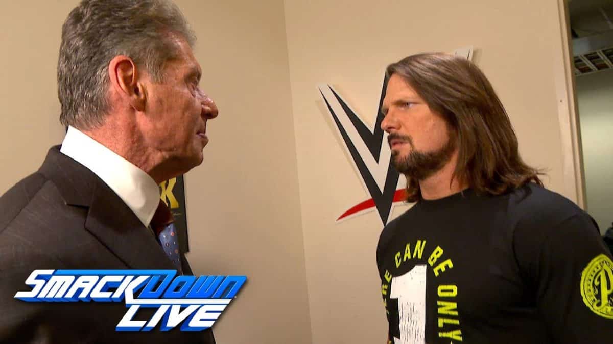 FOX en la nuca - Vince McMahon moderará un segmento el martes 2 Vince McMahon y AJ Styles cerraron el último SmackDown Live del 2018 (25/12/2018) - WWE