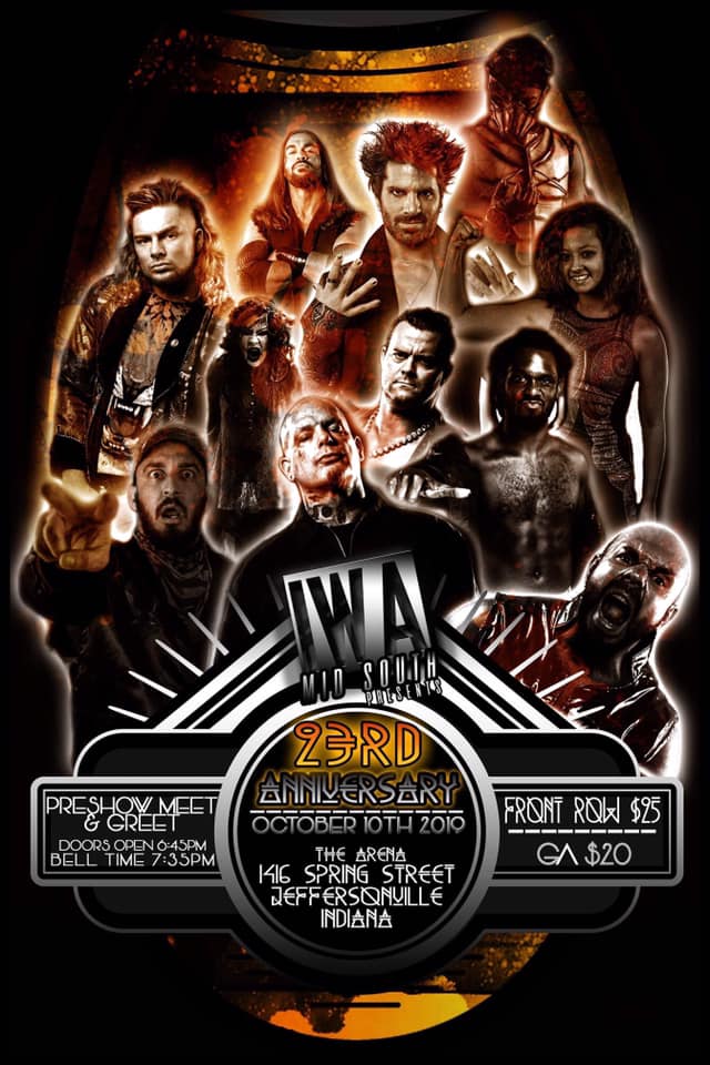 EXCLUSIVA: Ian Rotten y el 23 Aniversario de IWA Mid-South 6 Póster promocional de IWA Mid-South: 23 Anniversary.