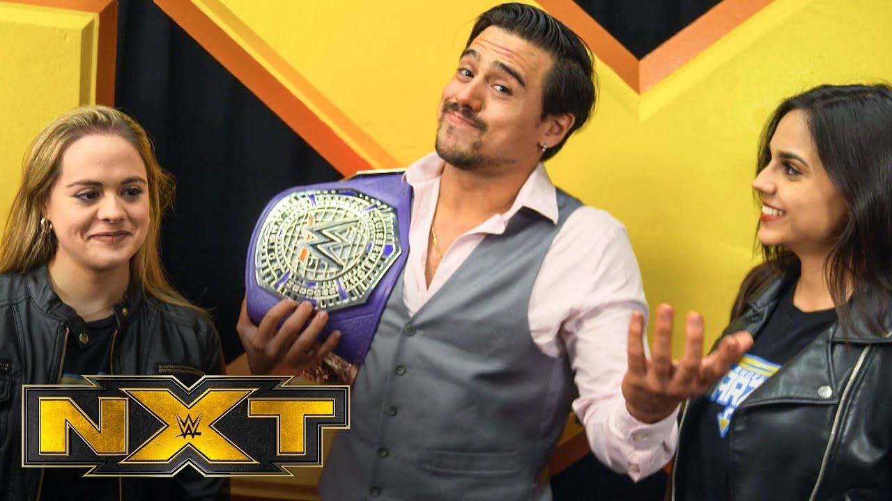 Así era el título rediseñado de Ángel Garza... Poco antes de perderlo 2 Ángel Garza estrena el Nuevo Campeonato de Peso Crucero NXT