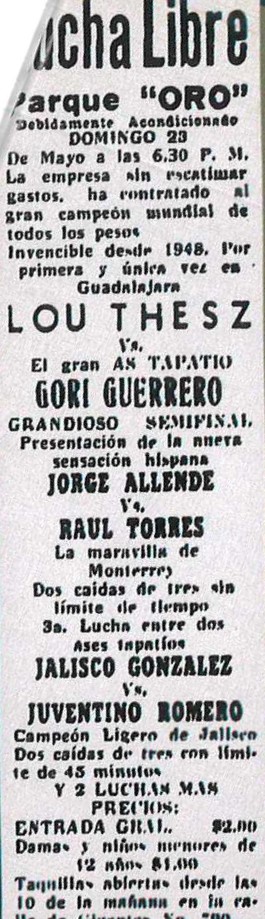 Lou Thesz vs. Gori Guerrero Lou Thesz vs. Gori Guerrero