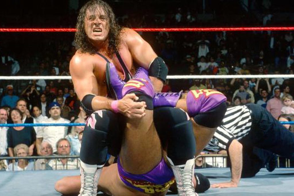 bret-hart-sharpshooter Bret Hart aplicando el Sharpshooter