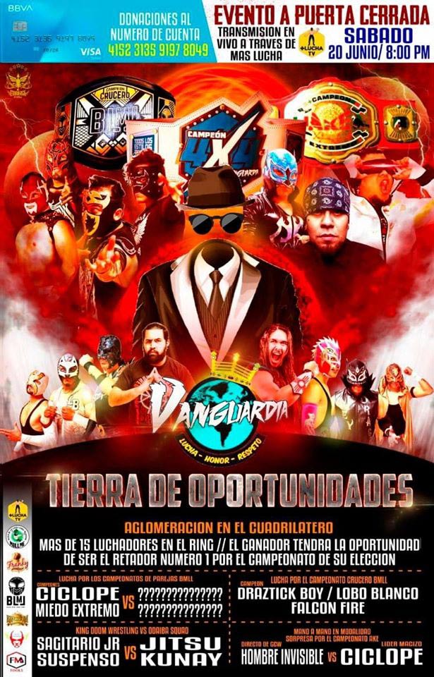 Lucha Libre Vanguardia: Cíclope vs. El Hombre Invisible 2 Tierra de Oportunidades: Cíclope vs El Hombre Invisible.