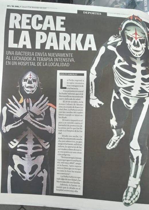 La Parka volvió a terapia intensiva La Parka volvió a terapia intensiva