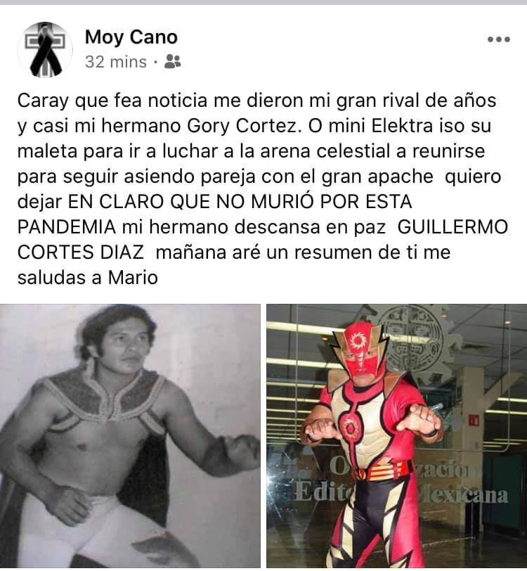 El Mohicano lamentó el fallecimiento del Mini Elektra.