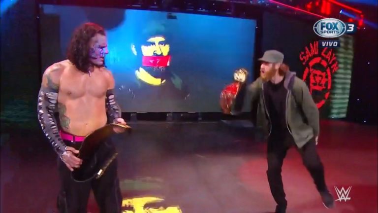 jeff hardy y sami zayn smackdown 28 de agosto 2020