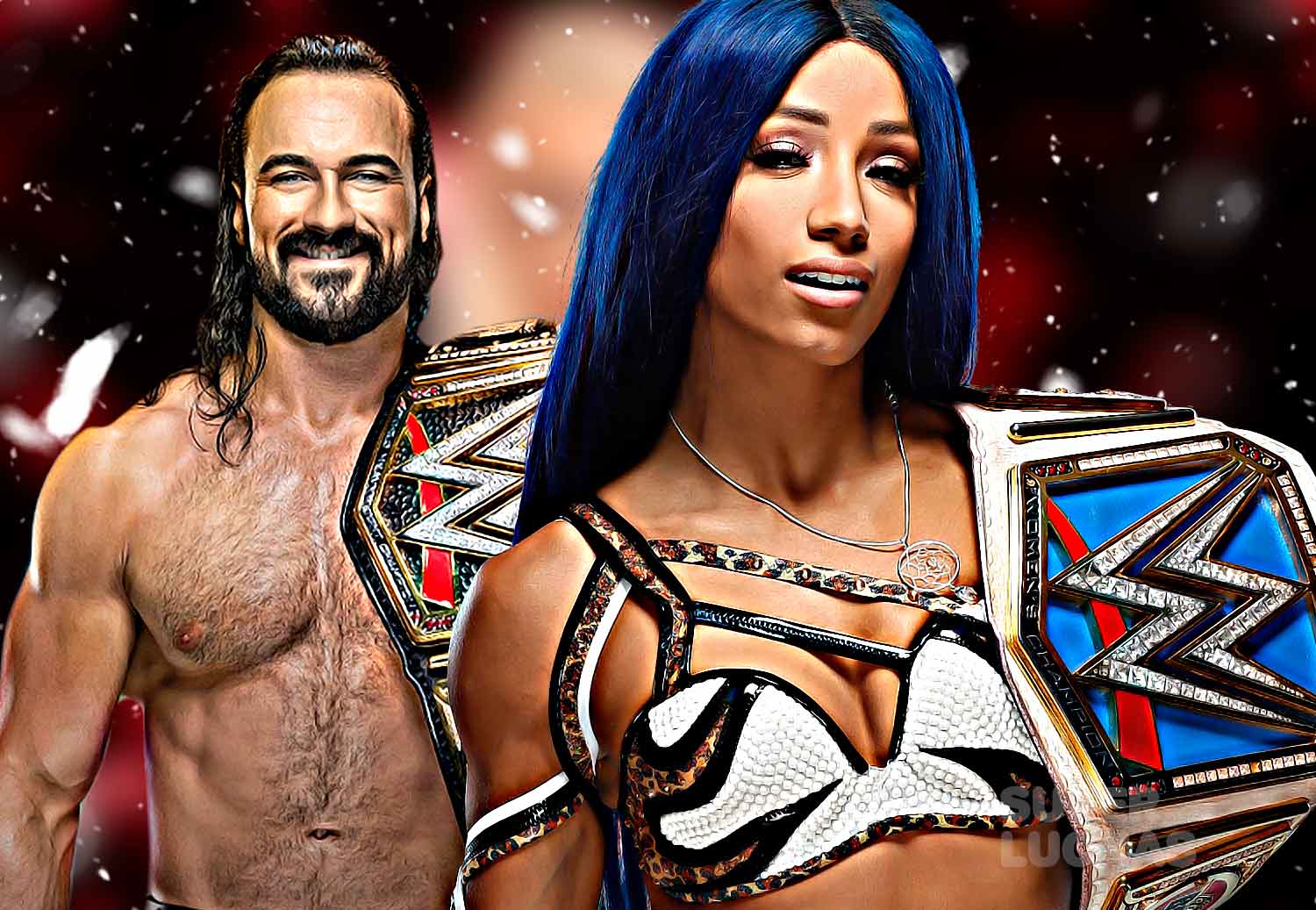 Drew McIntyre y Sasha Banks