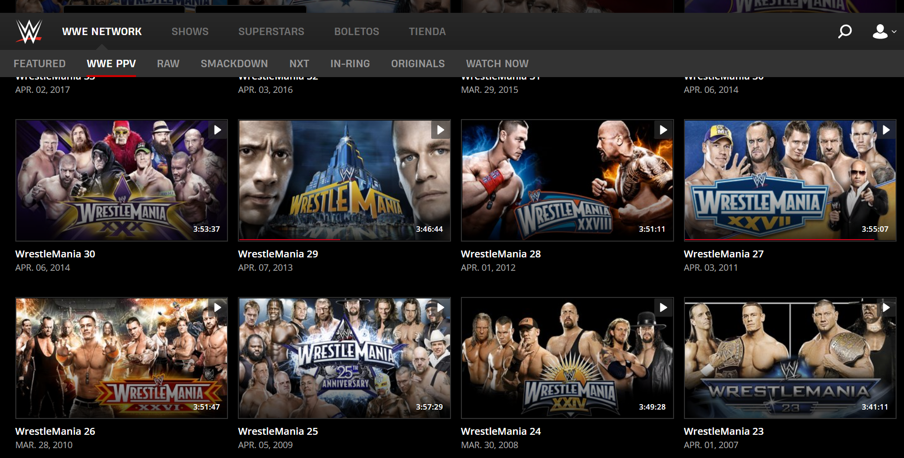 WrestleMania 24 de nuevo está en WWE Network