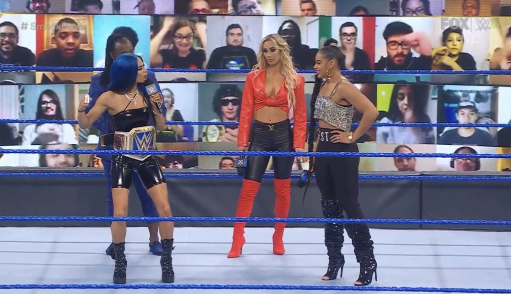 sasha banks bianca belair y carmella smackdown 5 de febrero 2021