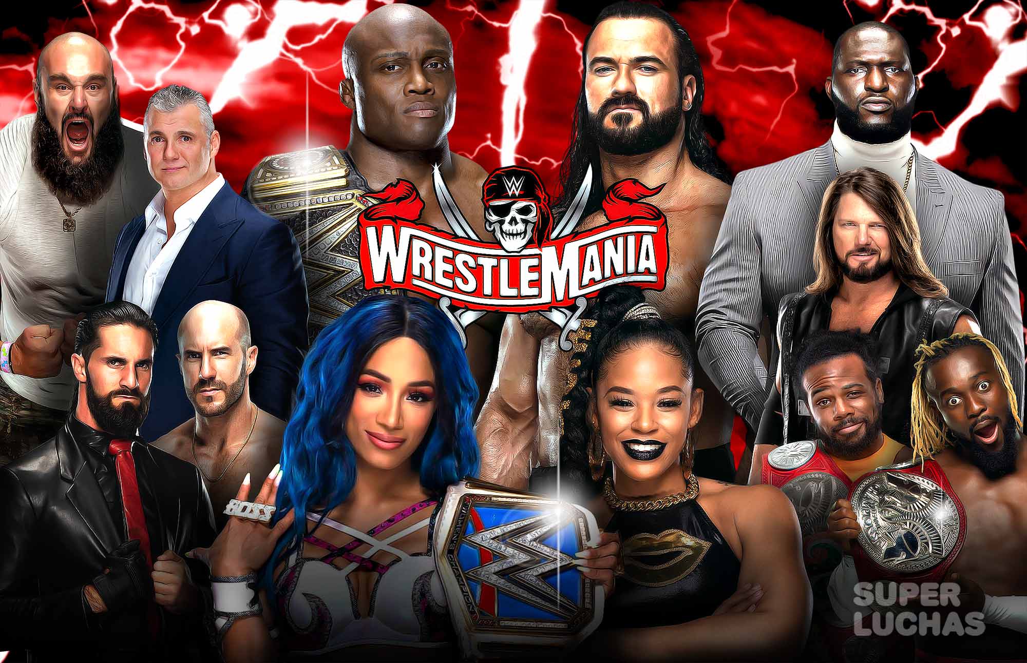WWE WRESTLEMANIA 37, 1st night Live results Sasha