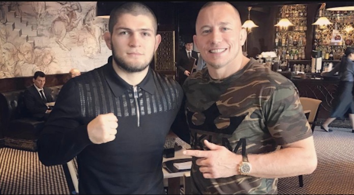 Georges St-Pierre elogia a Khabib Nurmagomedov: "Es aterrador, te rompe mentalmente"