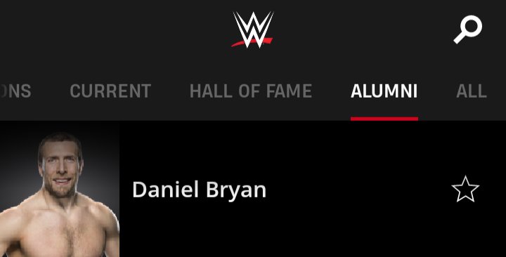 Daniel Bryan en la sección Alumni de la página de WWE