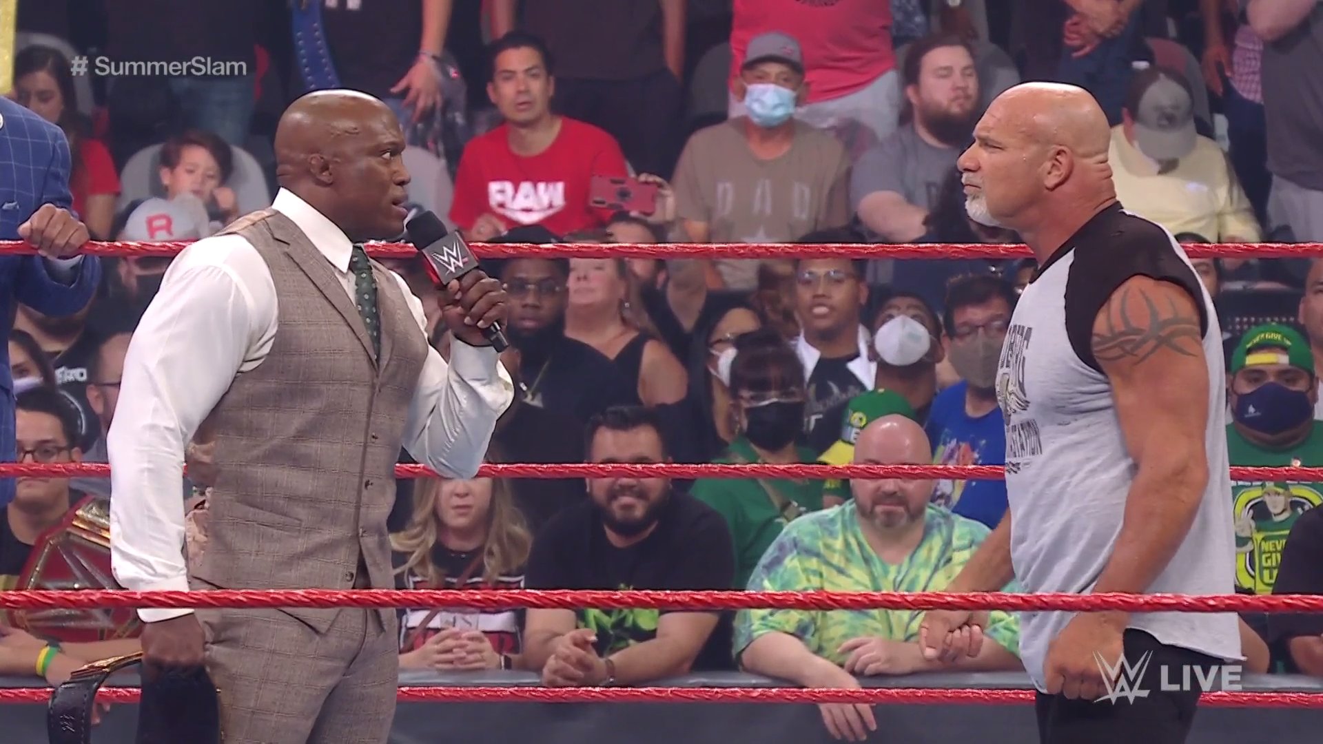 Bobby Lashley y Goldberg en WWE Raw (16/08/2021) / WWE