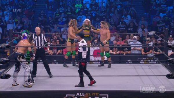 aew dynamite 25.08.2021 lucha brothers varsity blonds