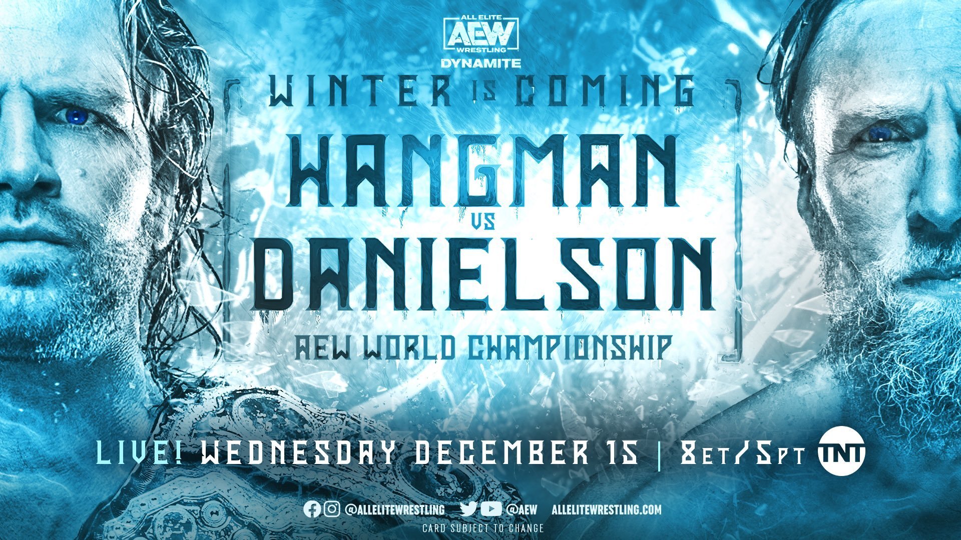 "Hangman" Adam Page vs. Bryan Danielson por el Campeonato Mundial de Peso Completo AEW en AEW Winter is Coming