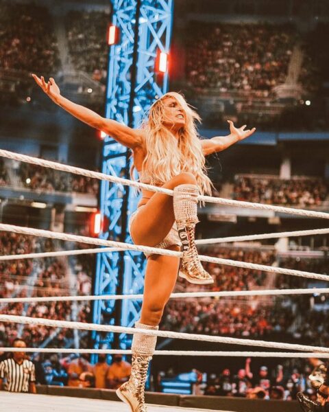 Charlotte Flair en el Royal Rumble 2022 (29/01/2022) / Twitter.com/MsCharlotteWWE / WWE Charlotte Flair en el Royal Rumble 2022 (29/01/2022) / Twitter.com/MsCharlotteWWE / WWE