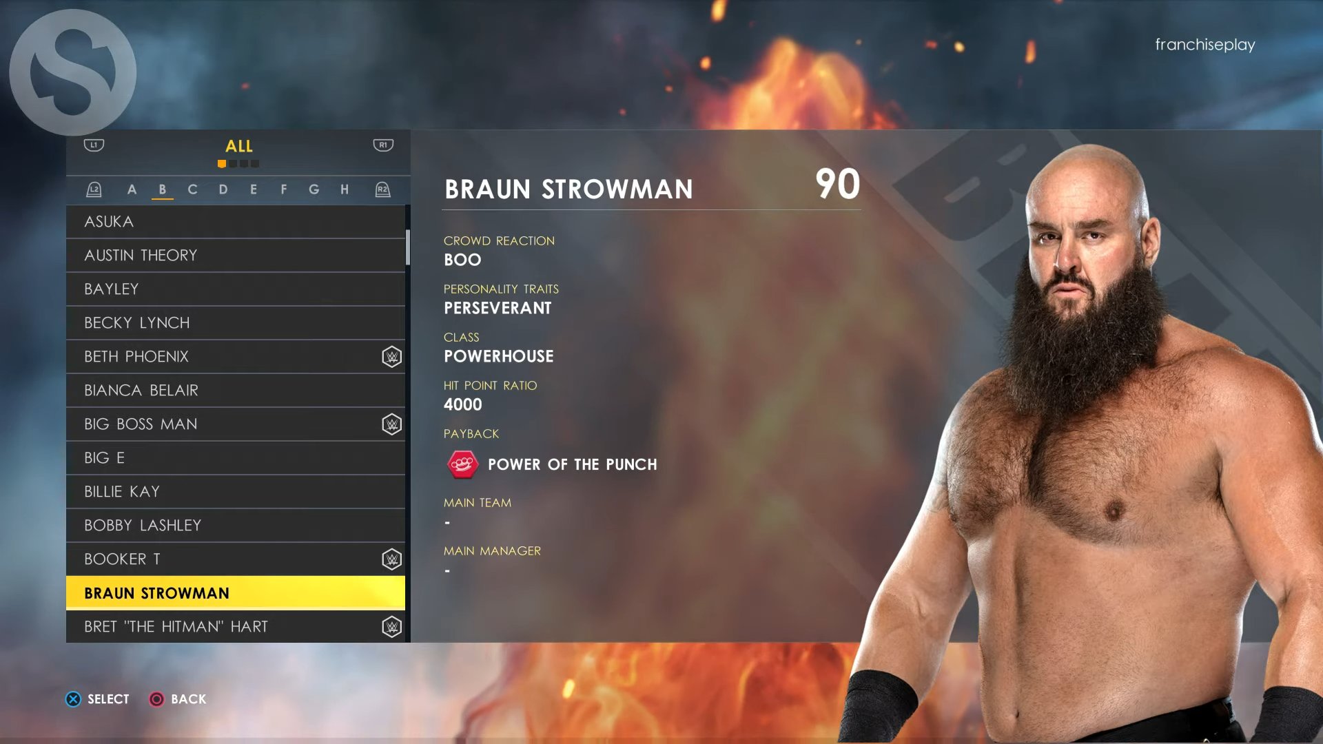 Braun Strowman como personaje jugable en WWE 2K22