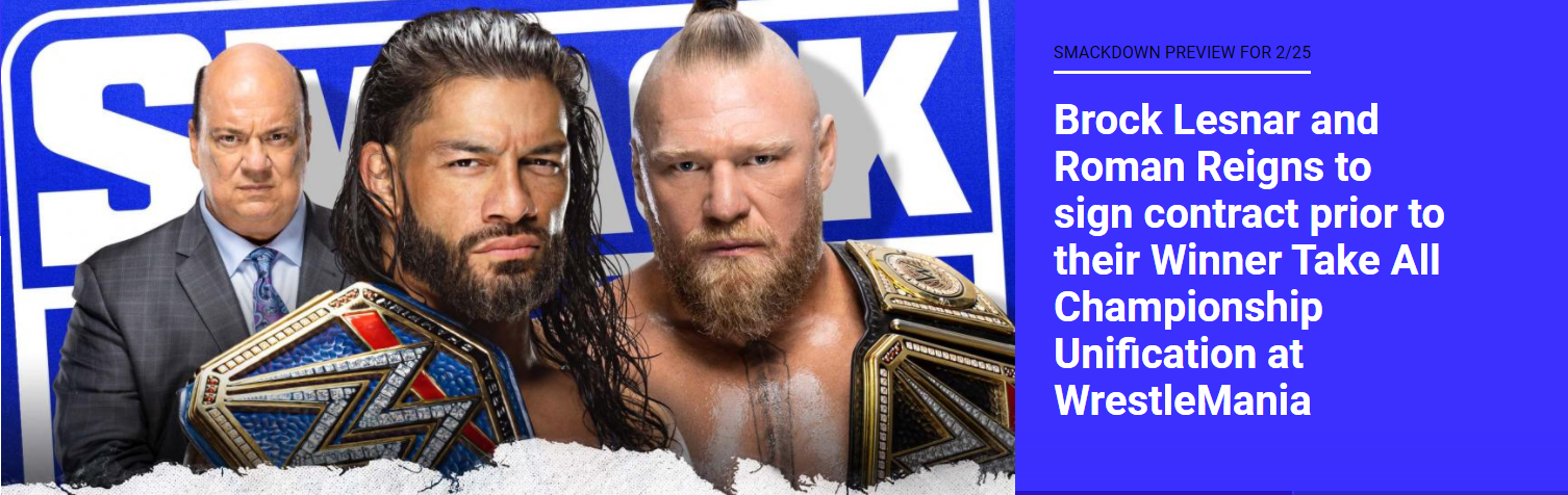 Anuncio de firma de contratos entre Roman Reigns y Brock Lesnar - WWE.com