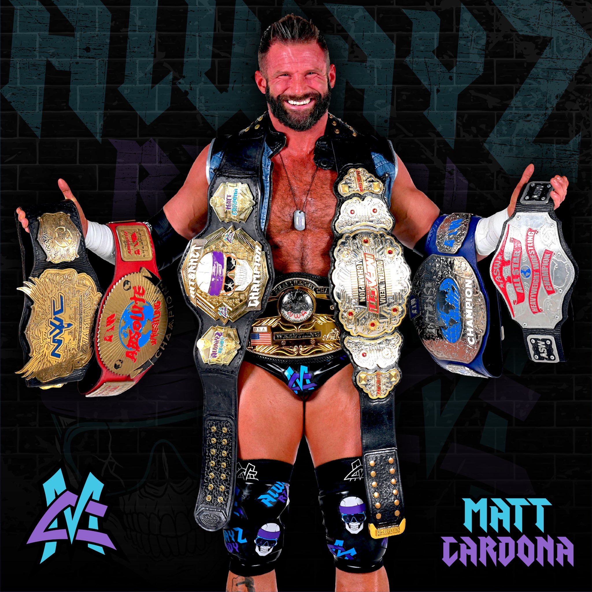Matt Cardona con siete campeonatos en abril de 2022 - @TheMattCardona