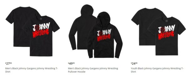 Mercadería de Johnny Gargano en WWE Shop