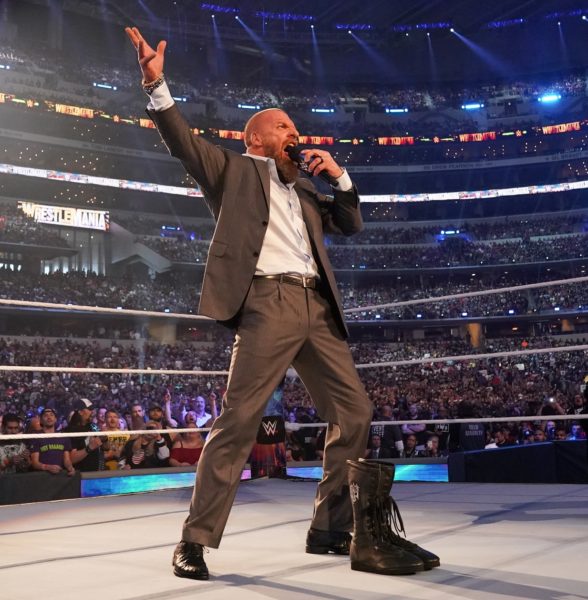 Triple H en su despedida en WrestleMania 38