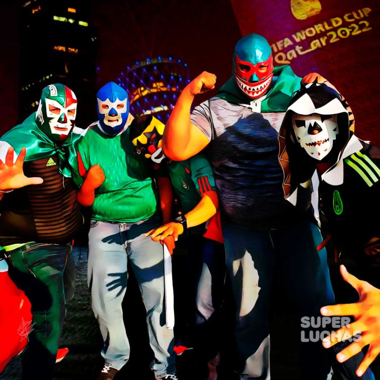 Mascara de luchadores en Qtar