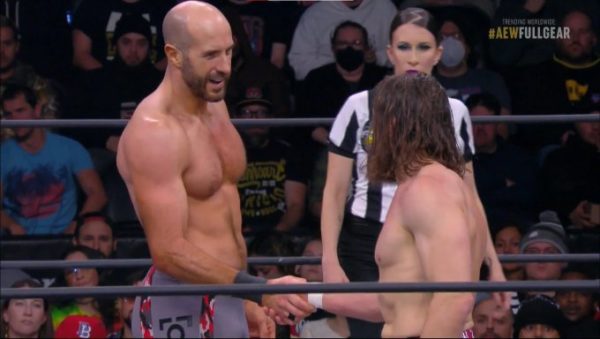 Bryan Danielson y Claudio Castagnoli en AEW Full Gear 2022