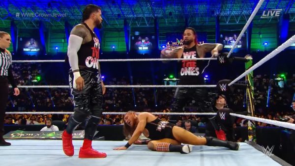 The Usos vs The Brawling Brutes en Crown Jewel 2022 The Usos vs The Brawling Brutes en Crown Jewel 2022