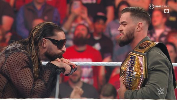 Seth Rollins y Austin Theory en WWE RAW 9 de enero 2023