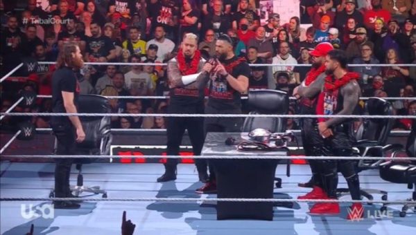 The Bloodline en Monday Night Raw 23 de enero 2023 The Bloodline en Monday Night Raw 23 de enero 2023
