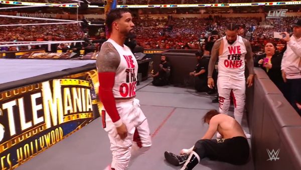 The Usos y Sami Zayn en WrestleMania 39