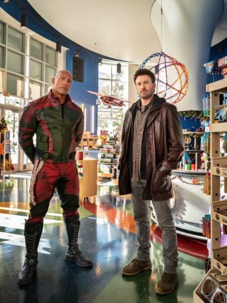 The Rock y Chris Evans en el set de Red One