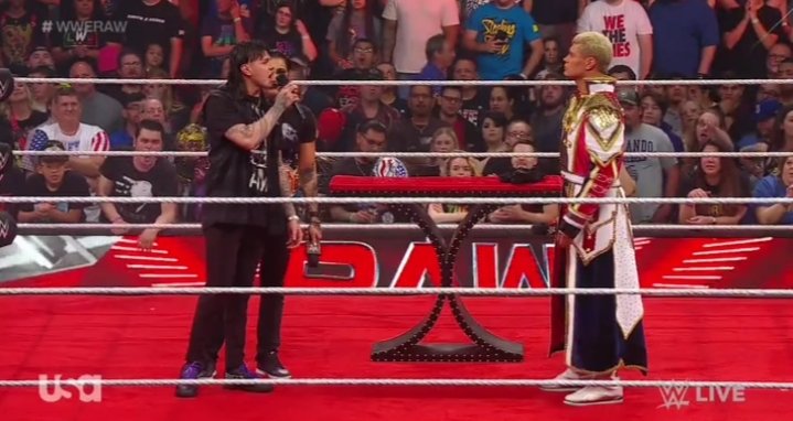 Cody Rhodes y Dominik Mysterio en WWE RAW 12 de junio 2023