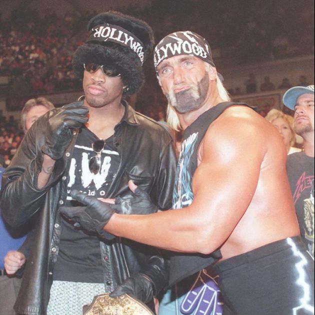 Hulk Hogan con Dennis Rodman en WCW en 1997